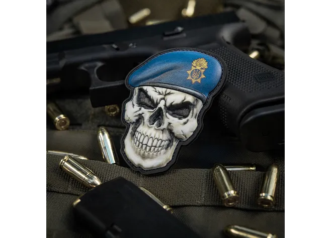 Нашивка M-Tac Череп у береті (НГУ) cиній Фото 2